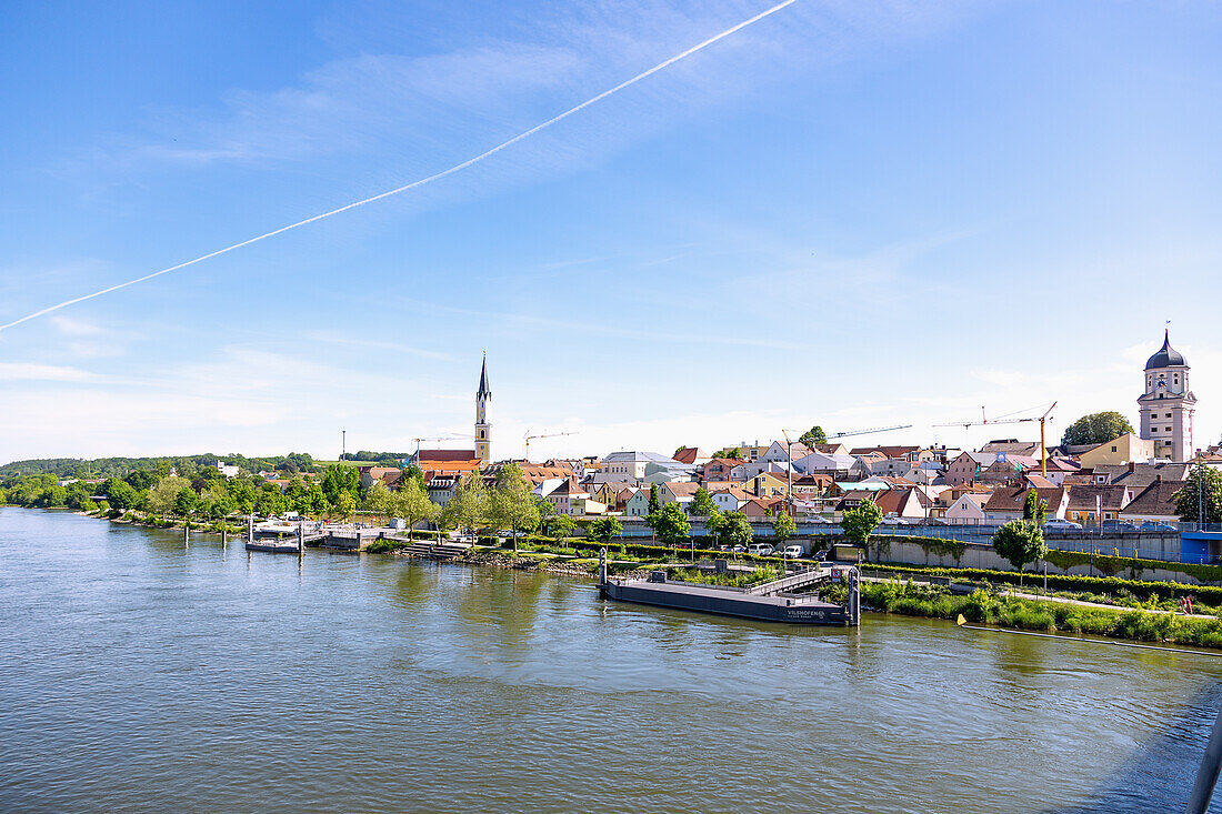 Vilshofen, Danube, City Tower, City Parish Church of John the Baptist