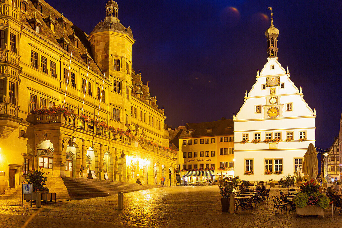 Rothenburg ob der Tauber; marketplace; Town hall, council drinking room