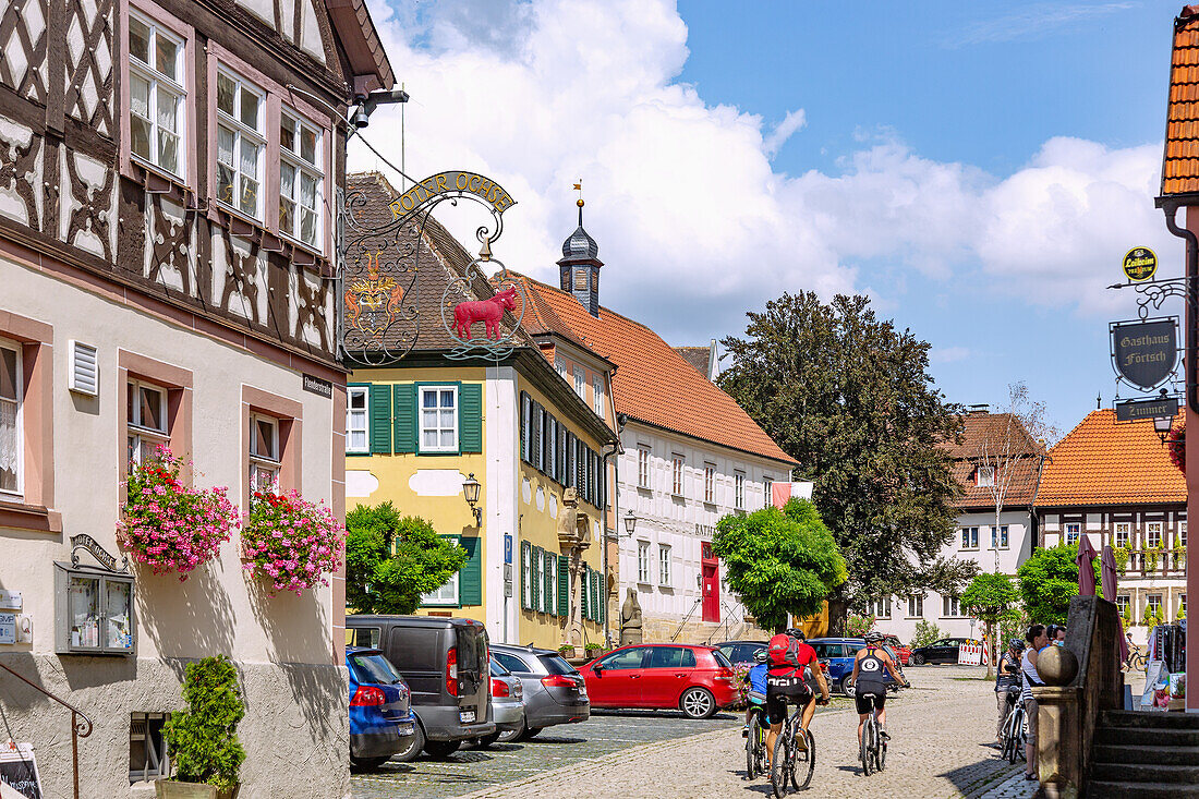 Sesslach, Marktplatz, Bayern, Deutschland