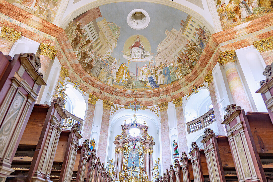 Waldsassen; Dreifaltigkeitskirche Kappl; Innenraum, Bayern, Deutschland