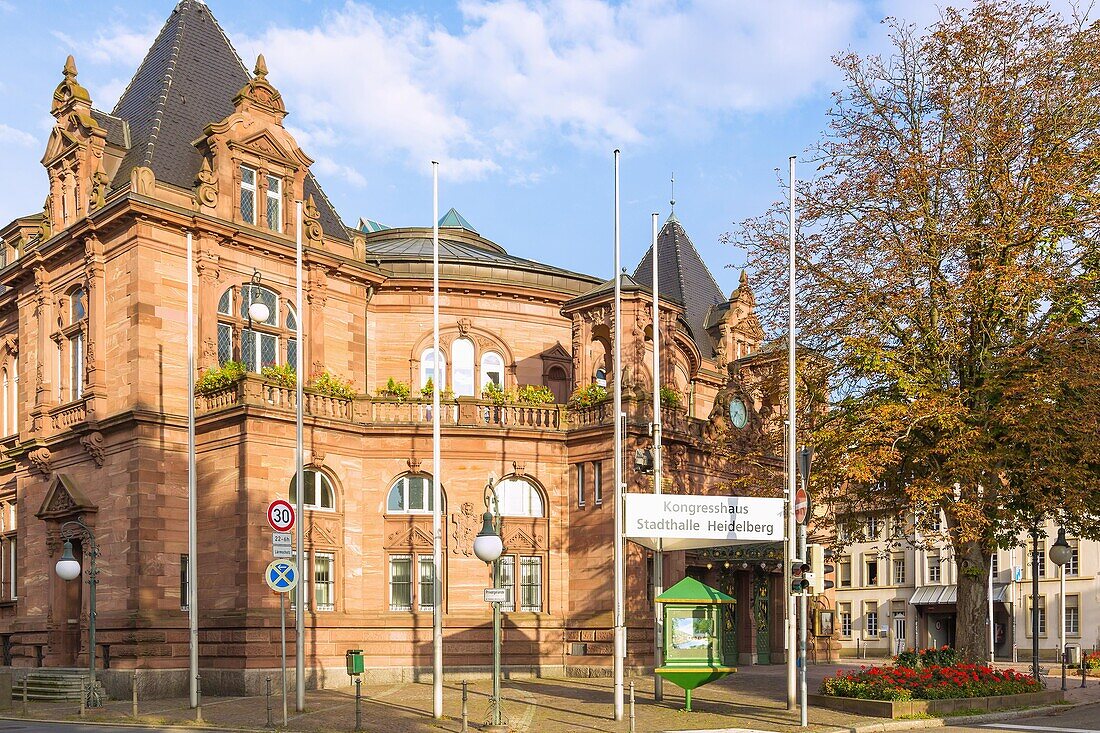 Heidelberg, Kongresshaus Stadthalle, Baden-Württemberg, Deutschland