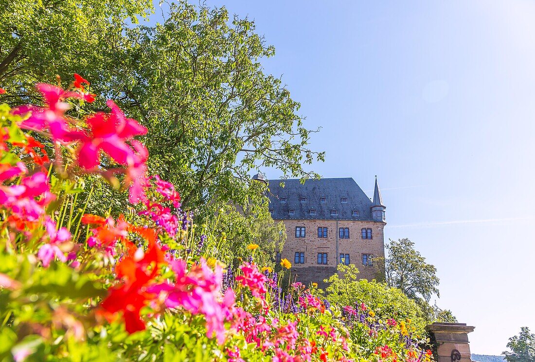 Marburg an der Lahn, landgrave castle, view from the castle garden