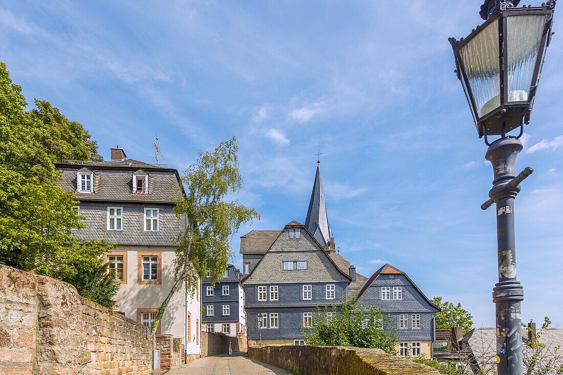 Marburg an der Lahn; Ritterstraße with Ritterstraße 15, home of Professor Carl von Savigny