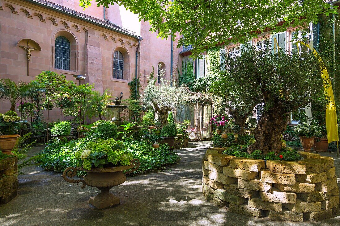 Worms, St. Martin, courtyard garden