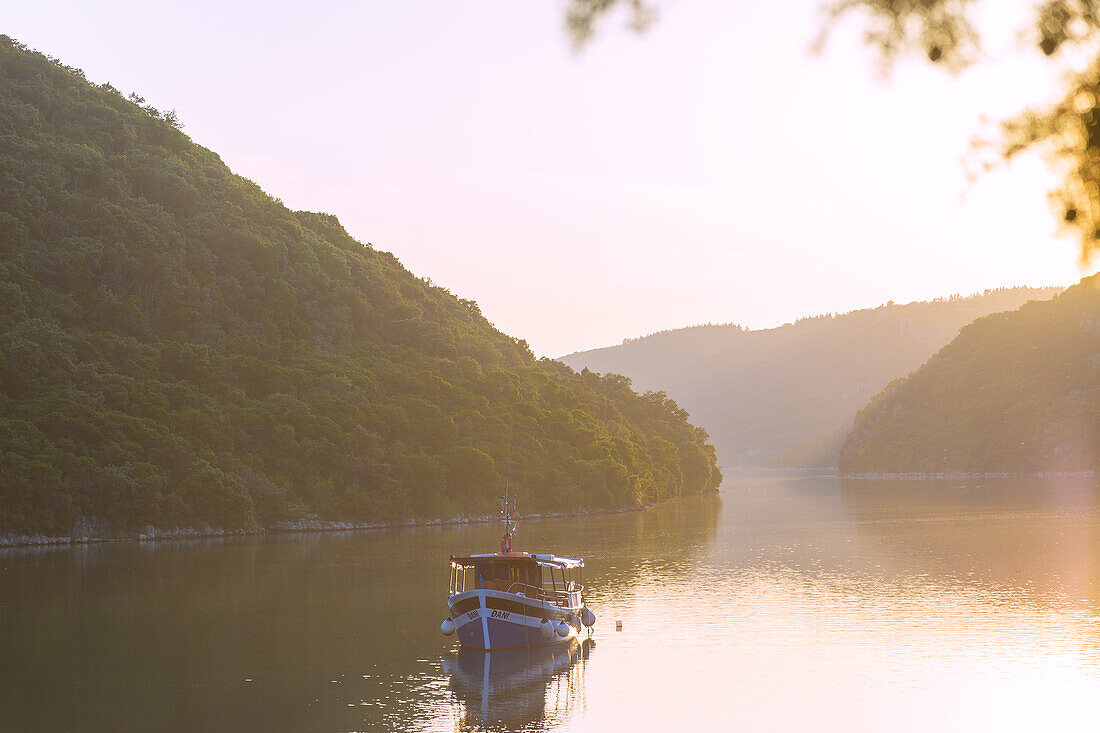 Limski channel, fishing boat