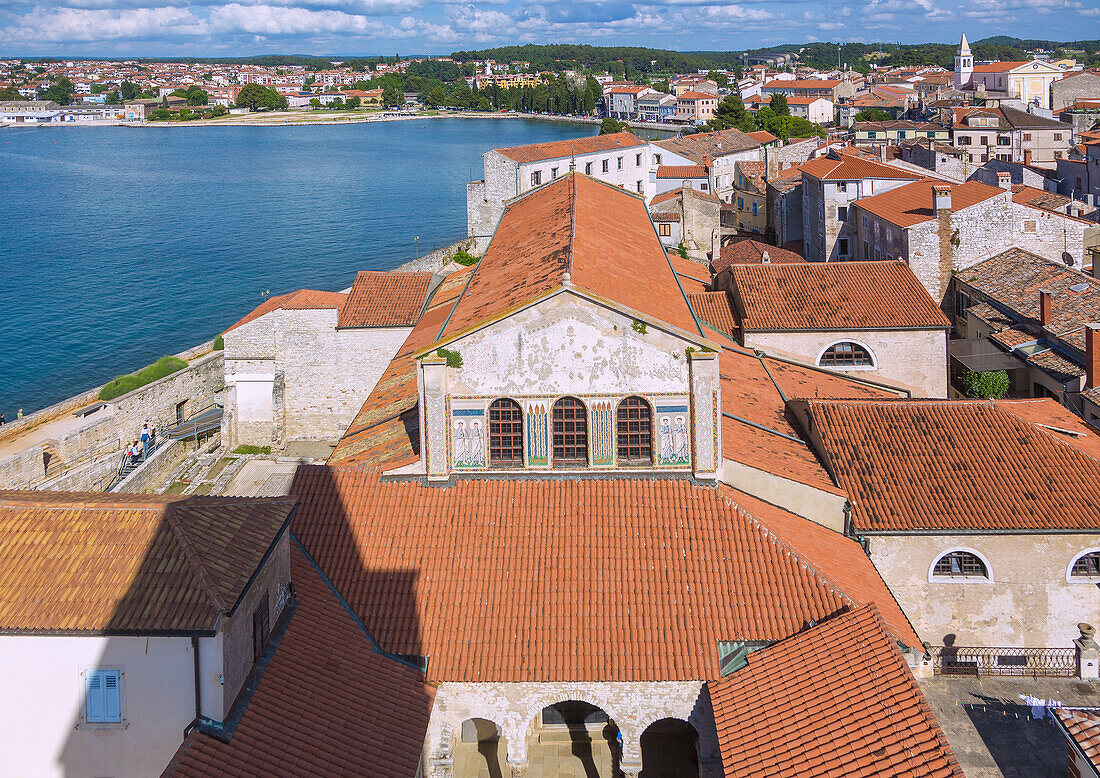 Porec, Euphrasius-Basilika, Ausblick vom Glockenturm, Istrien, Kroatien