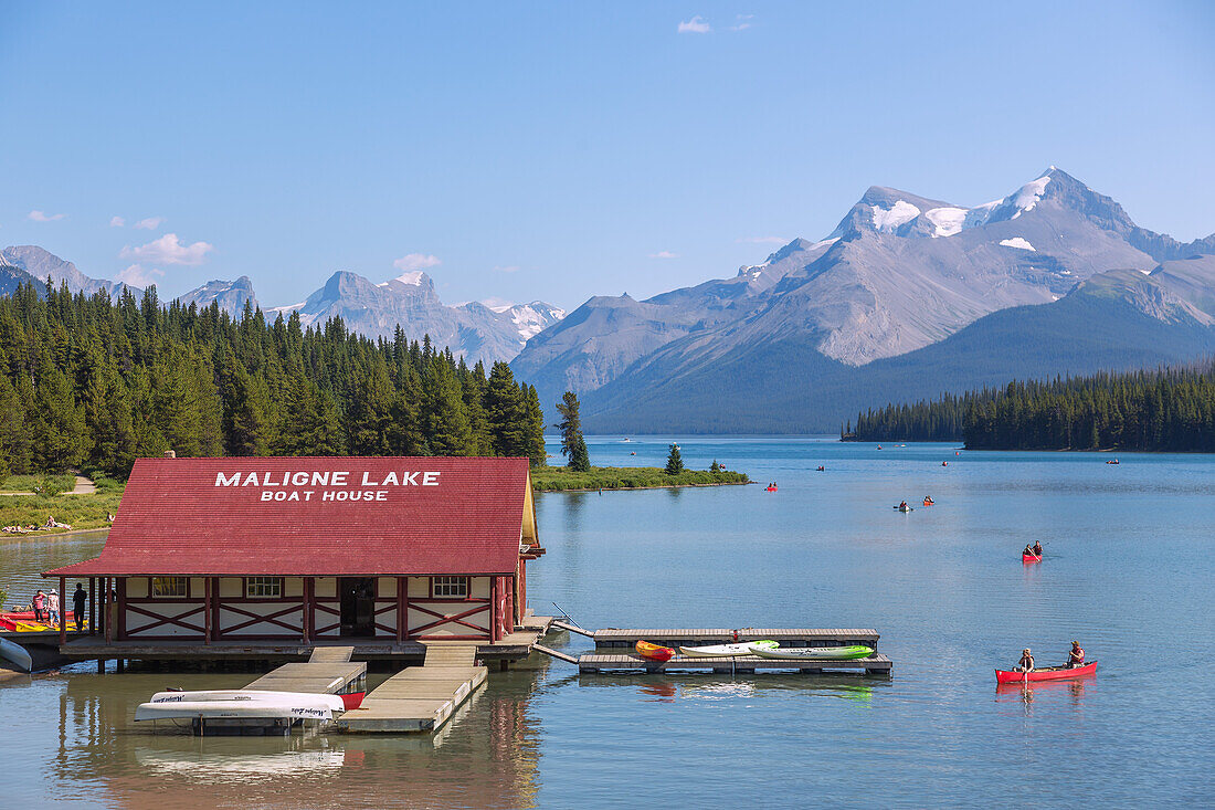 Jasper National Park, Maligne Lake, Boat House, Alberta, Kanada