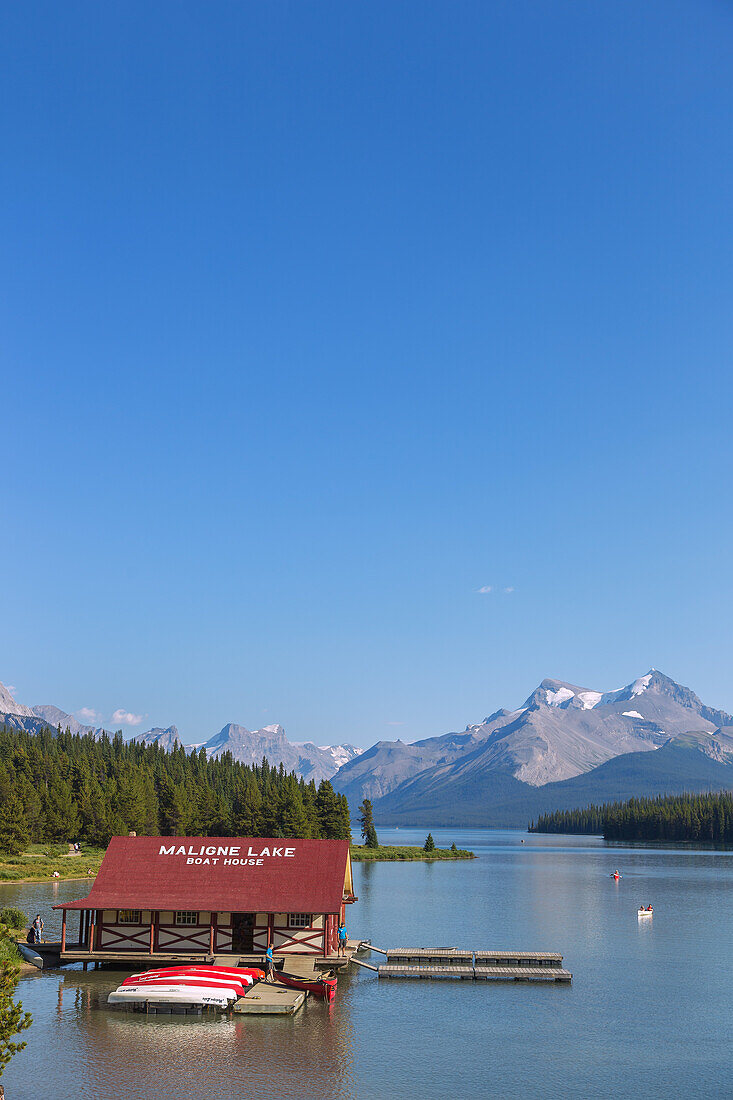 Jasper National Park, Maligne Lake, Boat House, Alberta, Kanada