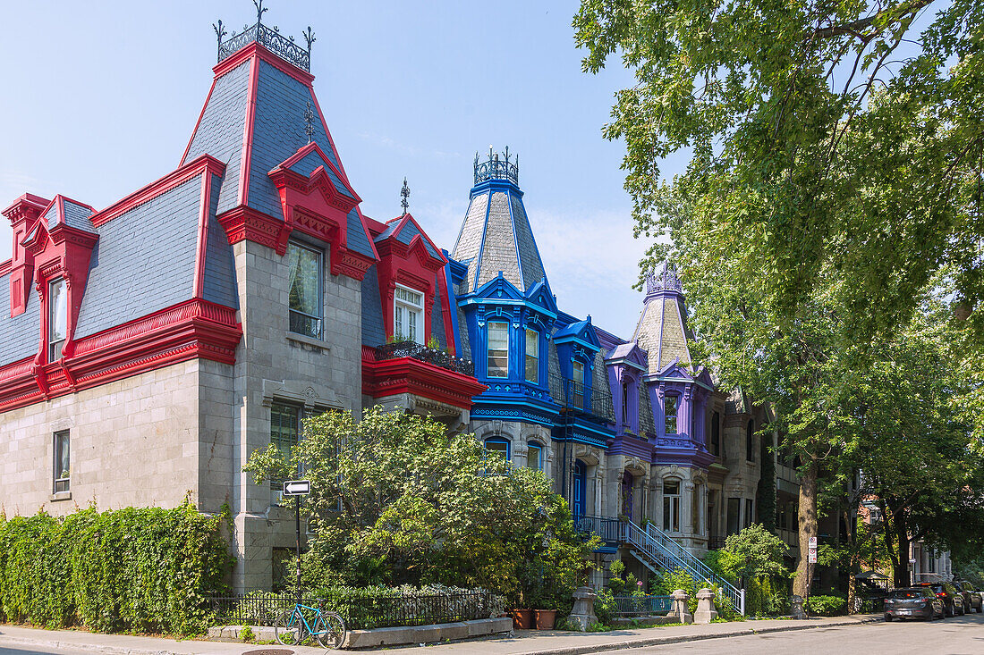 Montreal; Place Saint-Louis, Victorian houses
