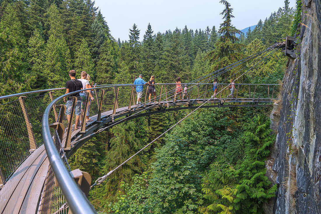 Vancouver, North Vancouver, Capilano Suspension Bridge, Cliffwalk, British Columbia, Kanada