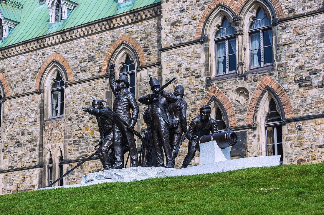 Ottawa, Parliament Hill; East Block; War of 1812 Monument