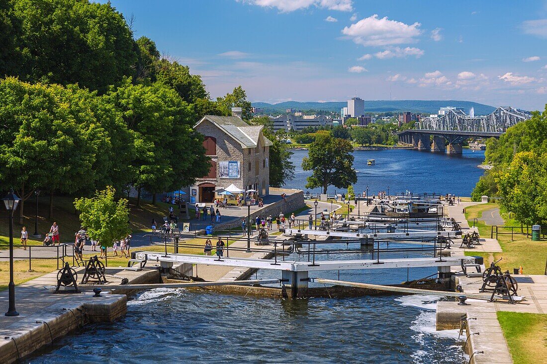 Ottawa, Canal Rideau, Ottawa Locks, Bytown Museum, Ontario, Kanada