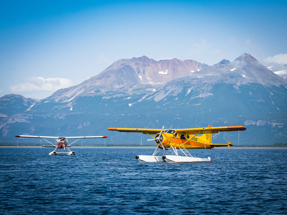 Ankunft mit dem Wasserflugzeug, Katmai-Nationalpark, Alaska