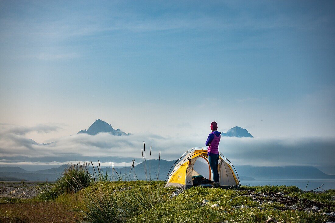 Camping im Glacier-Bay-Nationalpark, Alaska