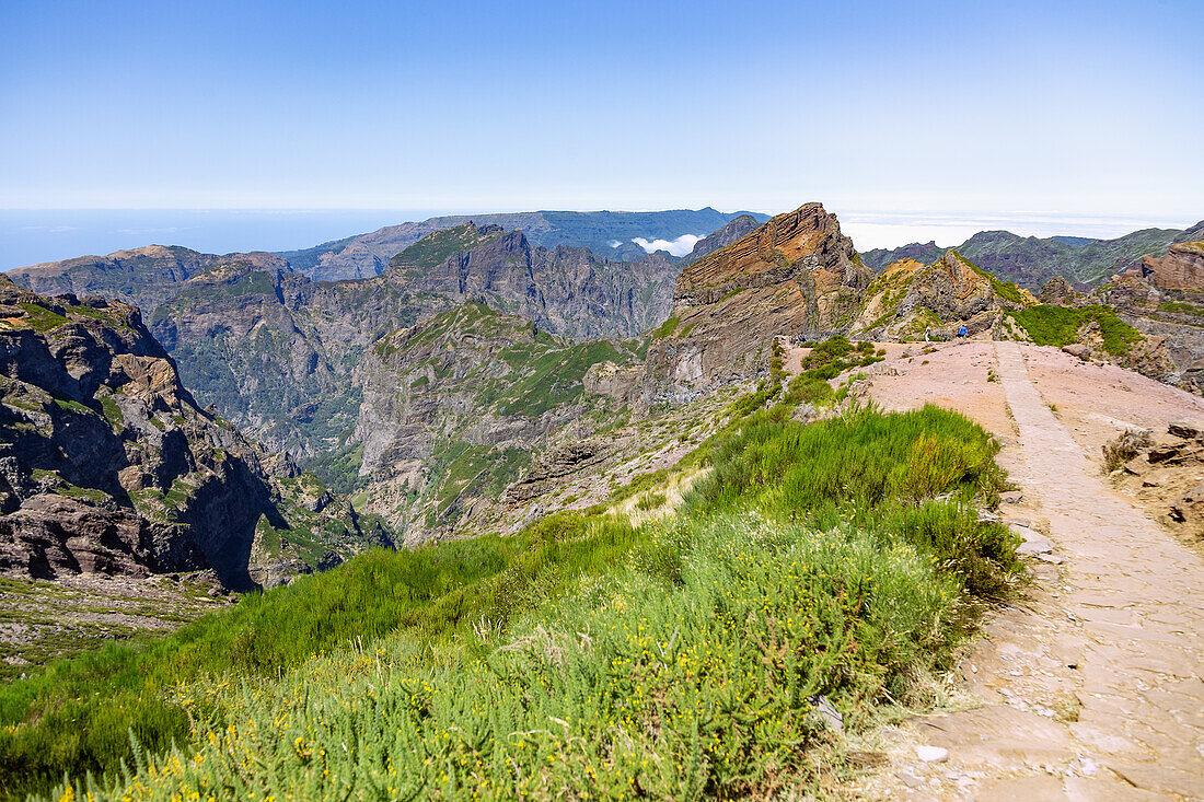 Pico do Arieiro, Pico Ruivo, Gipfel, Wanderweg PR1, portugiesische Insel Madeira, Portugal