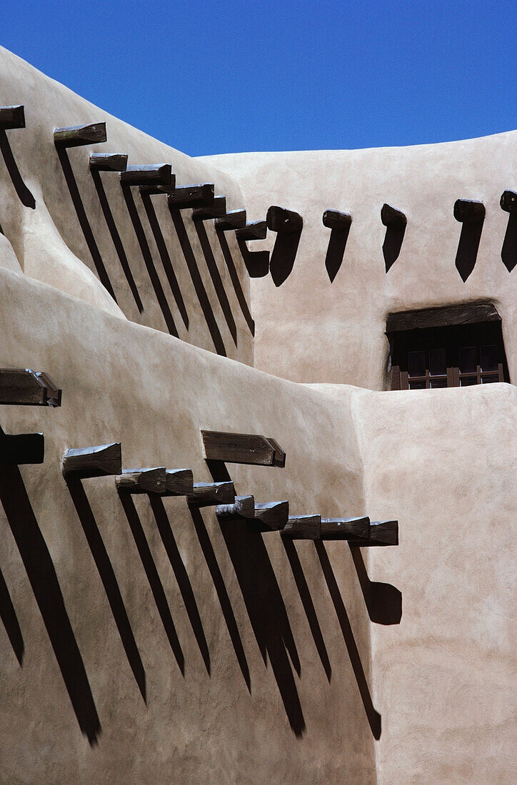 Corner of a Building, Taos, Taos County, New Mexico, USA