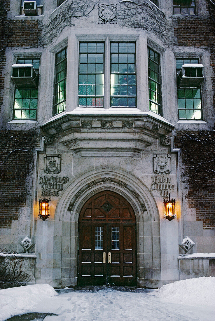 Facade of Hall of Engineering of an university, University Of Notre Dame, Notre Dame, South Bend, St. Joseph County, Indiana, USA