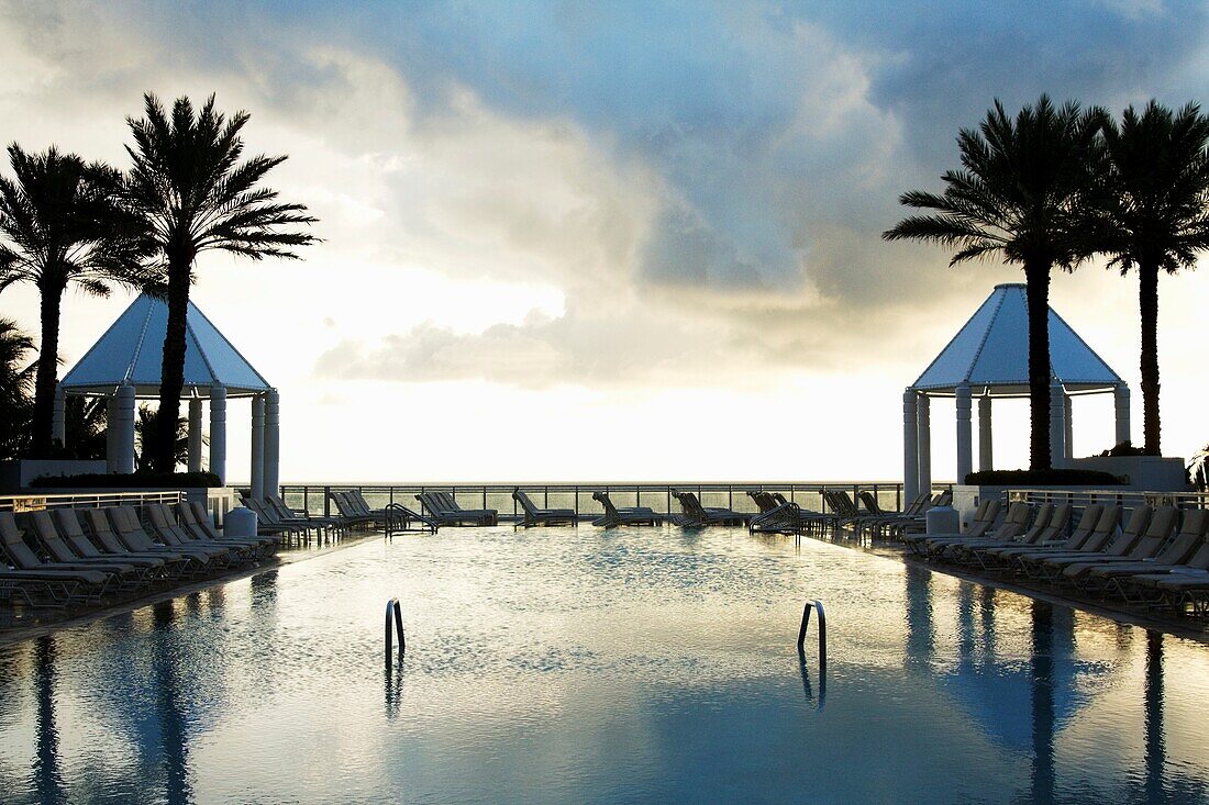 Swimming pool at Diplomat Hotel, Hollywood, Broward County, Florida, USA