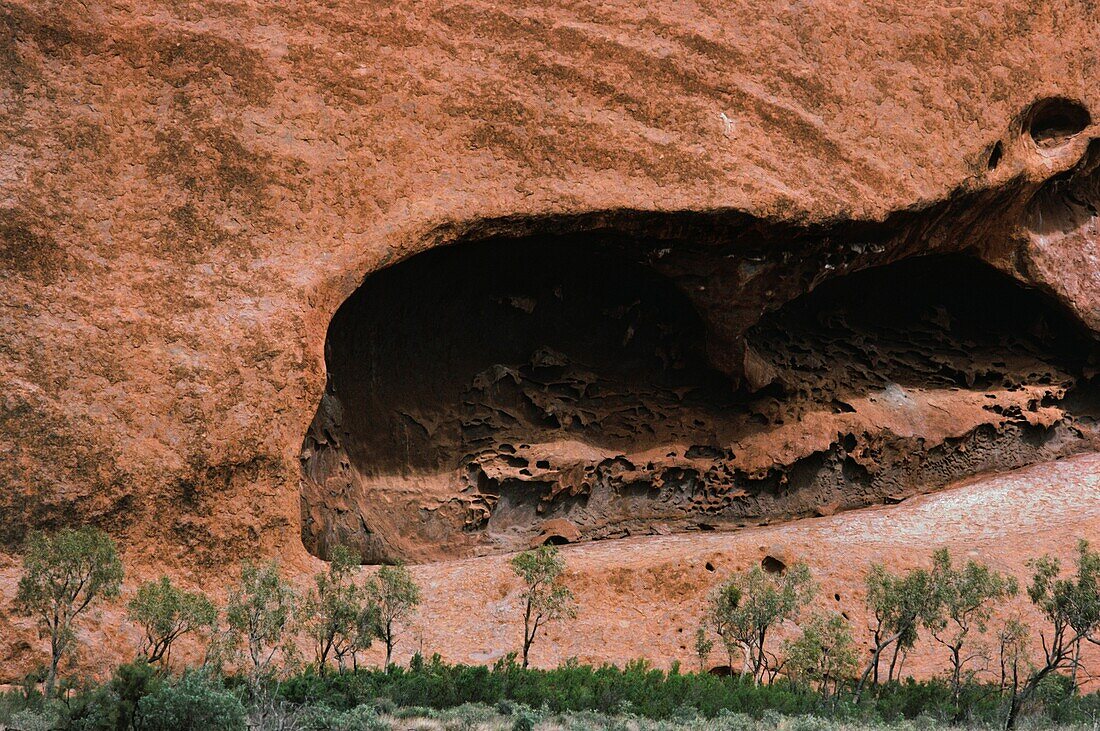 Sandstone rock formations, Uluru, Uluru-Kata Tjuta National Park, Northern Territory, Australia