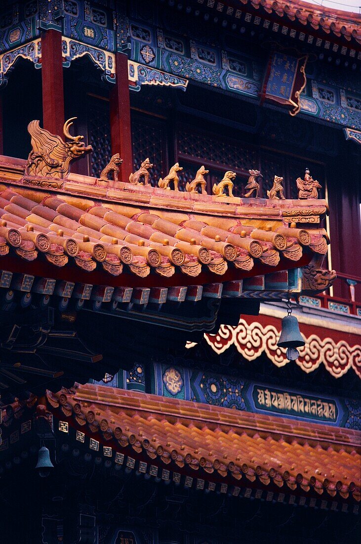 Details of designs of a temple, Temple Of Heaven, Beijing, China