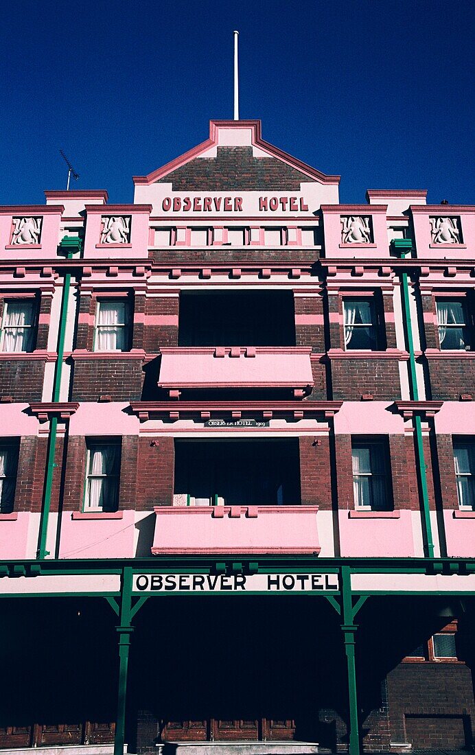 Low angle view of a hotel, Observer Hotel, Sydney, New South Wales, Australia