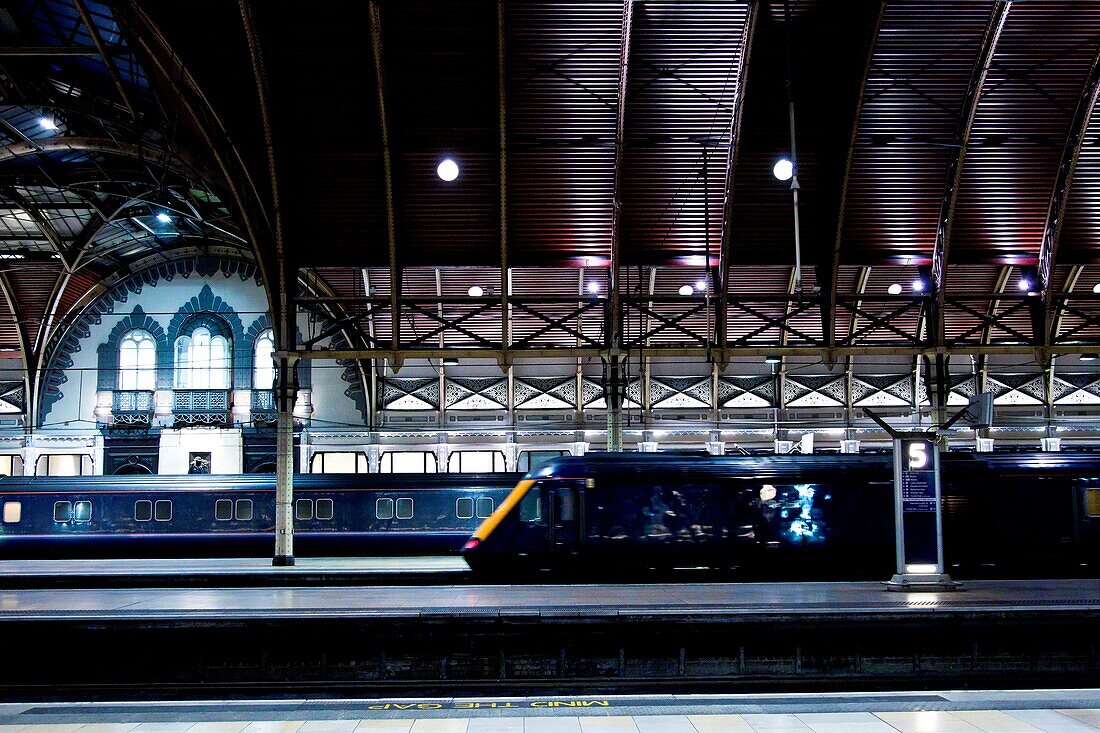 Train at London Paddington Station, London, England