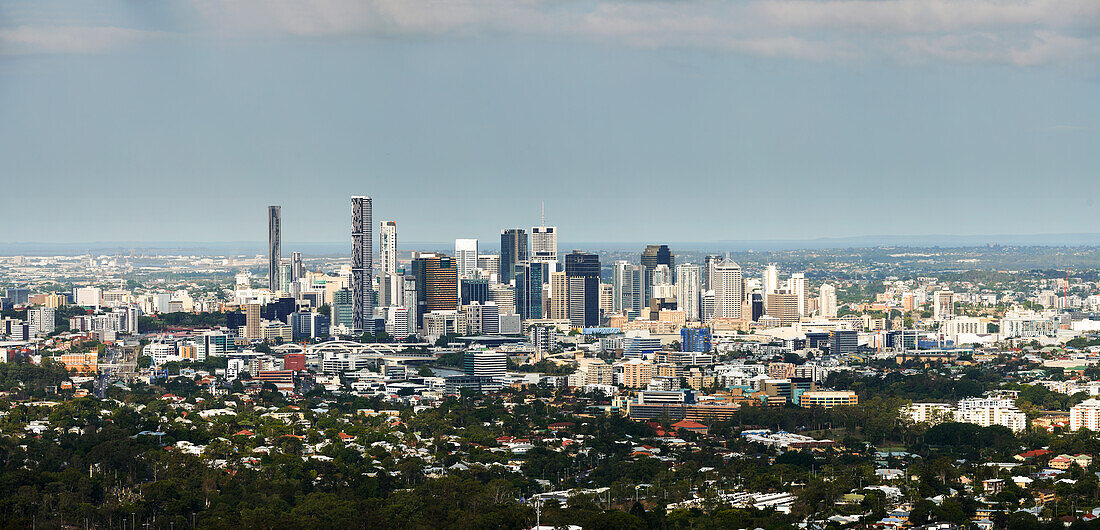 Panoramaluftaufnahme von Brisbane City, Australien