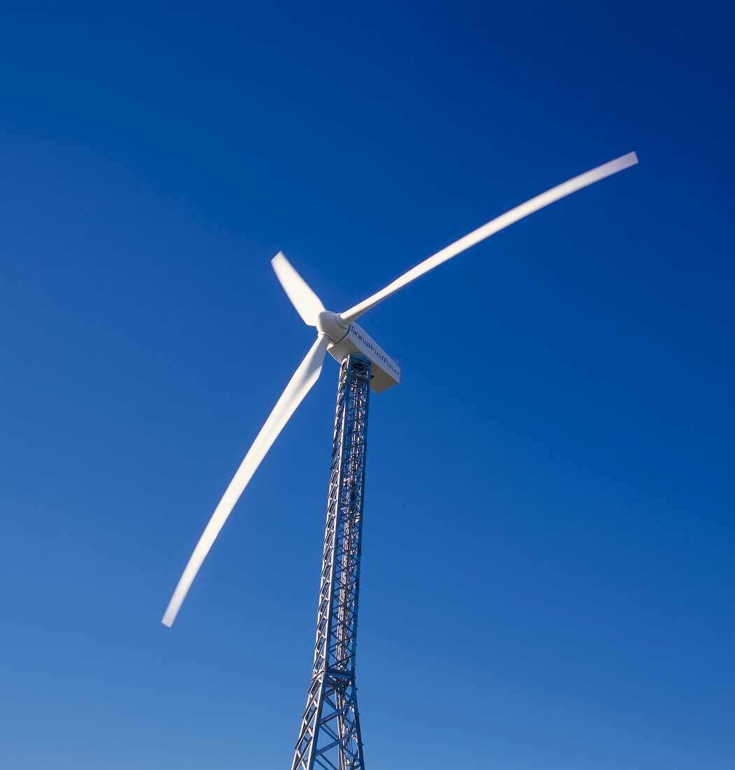 Wind Turbine against blue sky