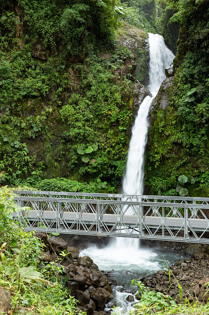 La Paz-Wasserfall. Dies ist ein Highlight auf der Straße #126 in Costa Rica.