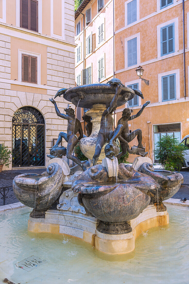 Rom, Piazza Mattei, Fontana delle Tartarughe, Latium, Italien