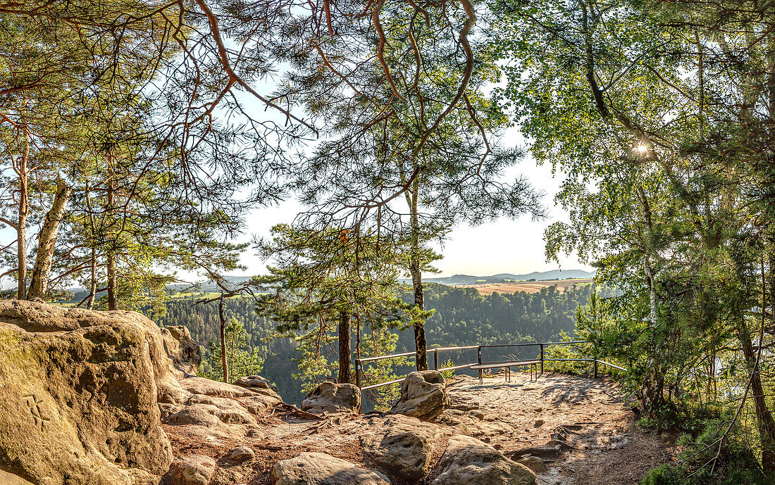 Viewpoint Kleine Bastei in Saxon Switzerland, Saxony, Germany