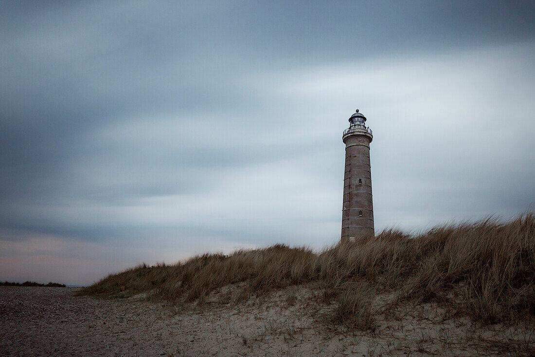 Langzeitbelichtung vom Leuchtturm in Skagen, Jütland, Dänemark