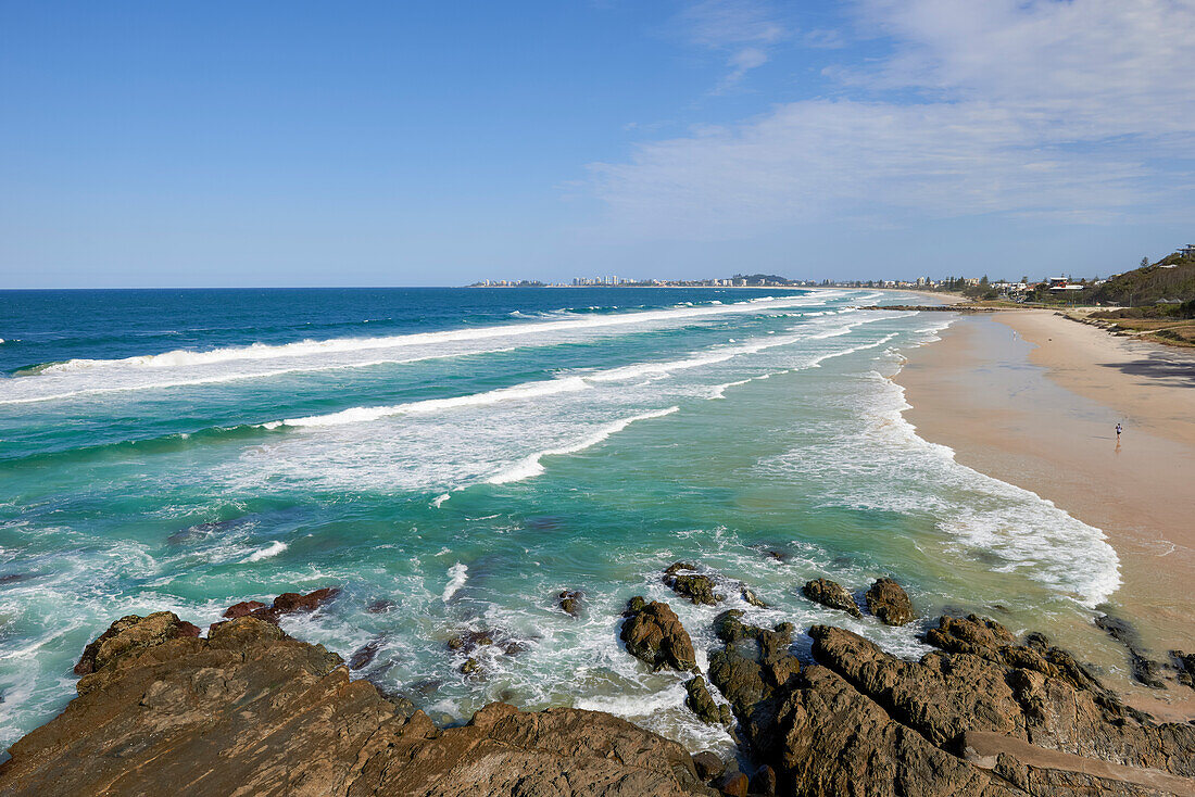 Blick entlang des Strandes von Currmbin - Australien