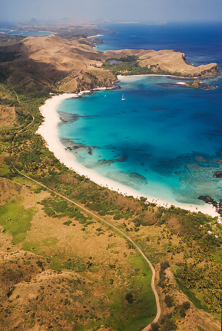 Aerial of Yasawa Islands - Fiji