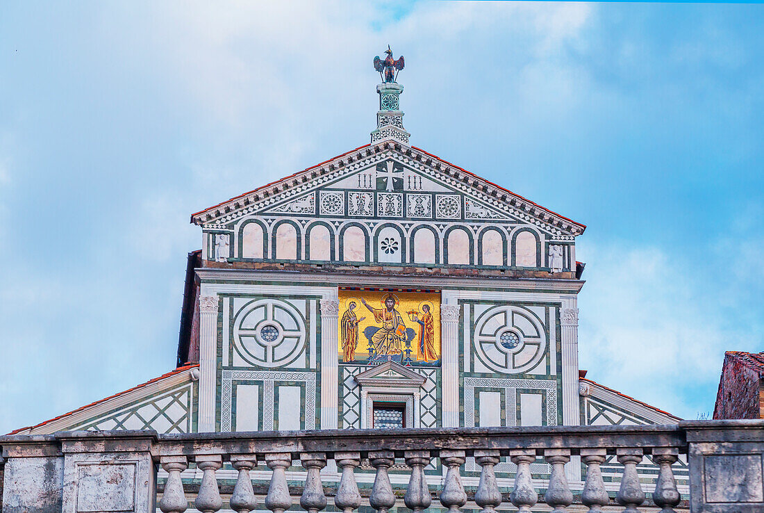 Fassade der Kirche San Miniato al Monte, Florenz, Toskana, Italien