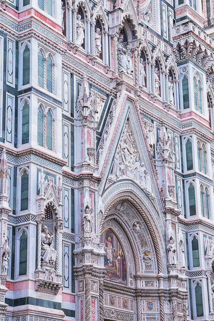 Duomo Santa Maria del Fiore Fassade, Florenz, Toskana, Italien, Europa