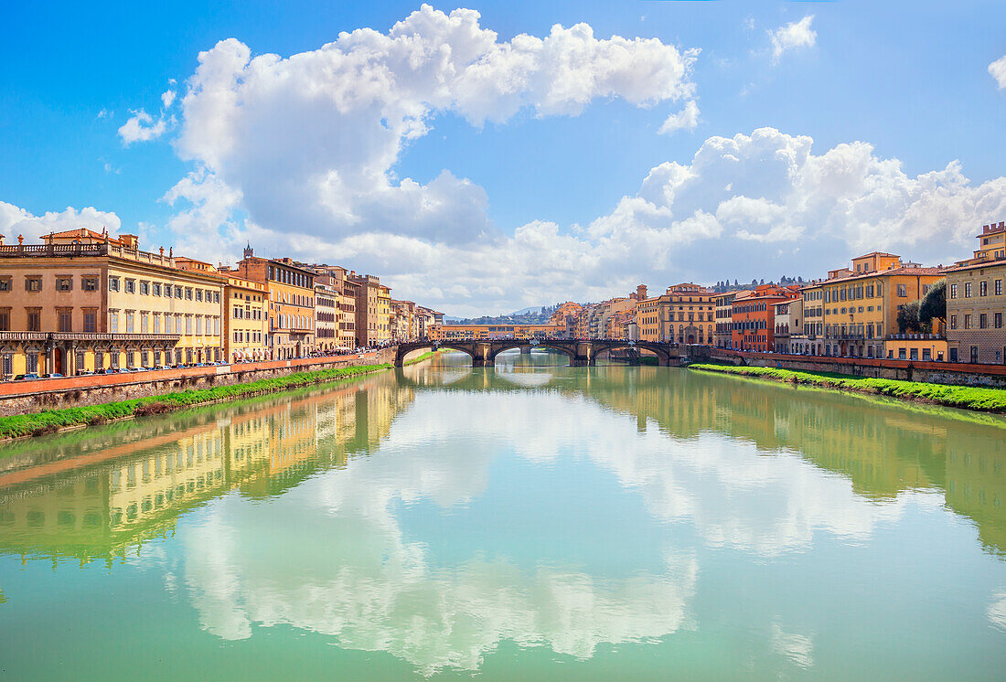Historisches Viertel von Florenz am Ufer des Arno, Florenz, Toskana, Italien