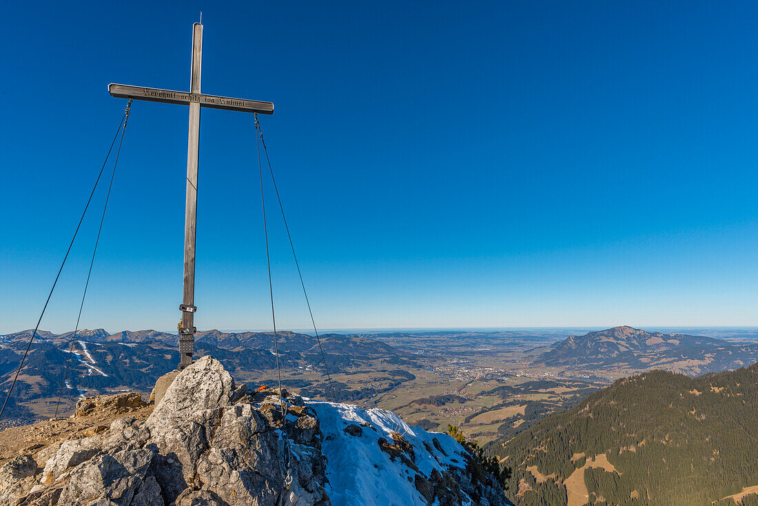 Panorama from the Rubihorn, 1957m, in the Illertal, Allgäu Alps, Allgäu, Bavaria, Germany, Europe