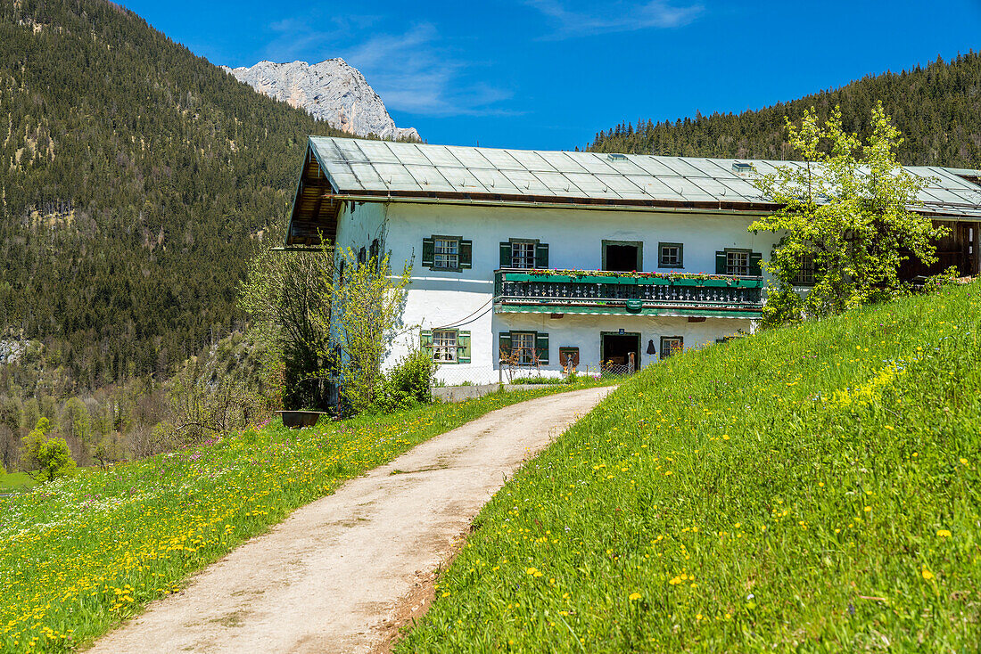 Farmhouse near Berchtesgaden, Upper Bavaria, Bavaria, Germany