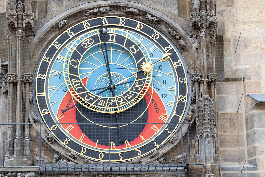 Astronomical Clock, Old Rauthaus, Old Town Square, Prague, Czech Republic