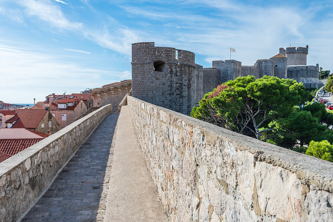 Stadtmauer in Dubrovnik, Kroatien
