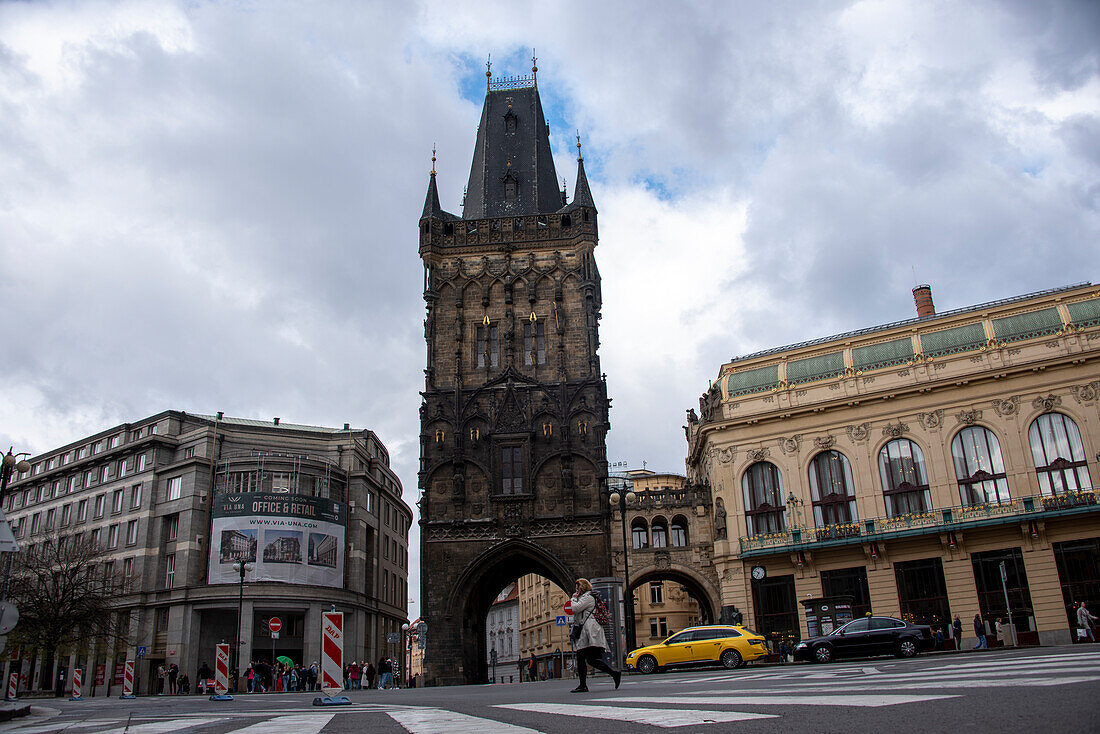 Powder Tower, gateway to the Old Town, Prague, Czech Republic