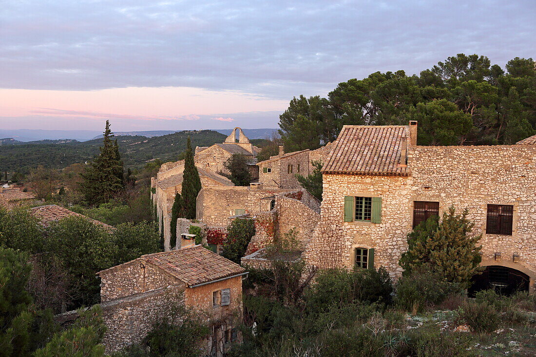 Houses of the old village of Eygalières, Bouches-du-Rhône, Provence-Alpes-Côte d'Azur, France