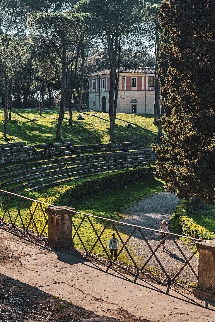 Piazza di Siena im Villa Borghese Parkanlage, Rom, Latium, Italien, Europa