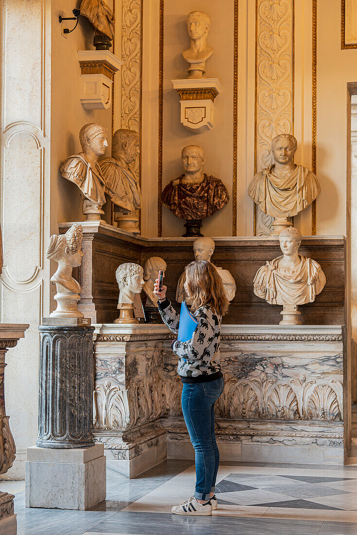Statuen, Skulpturen, Büsten, Kapitolinisches Museum, Palazzo dei Conservatori, Rom, Latium, Italien, Europa