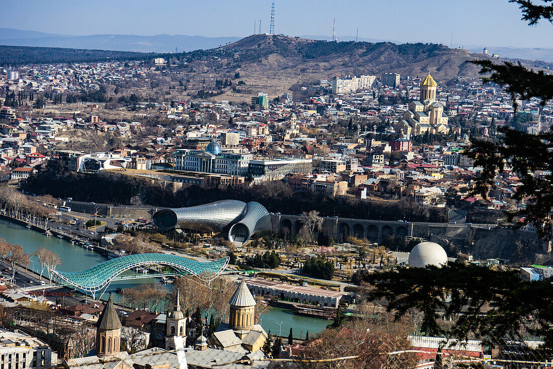 Old town of Tbilisi in early spring, capital city of Georgia
