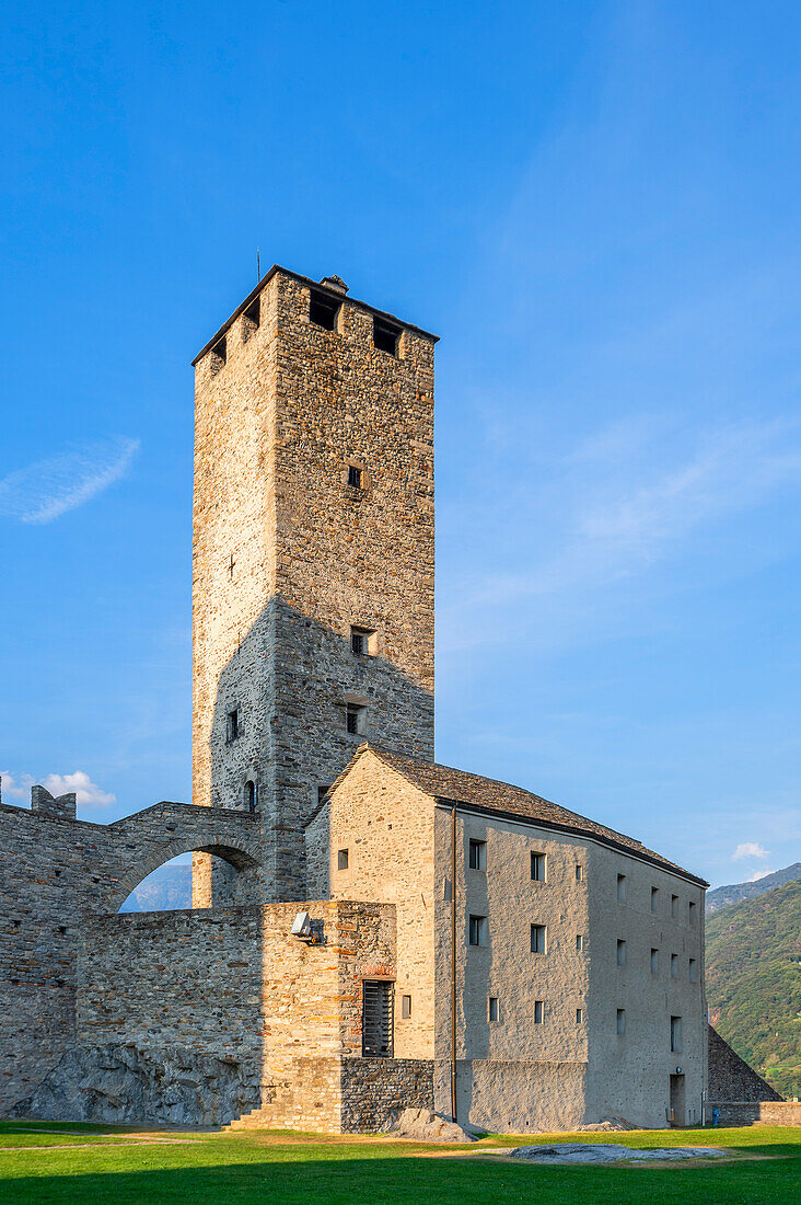 Castelgrande Castle in Bellinzona, Canton Ticino, Switzerland