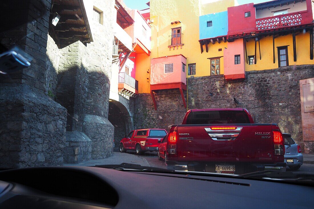 Tunnel road in Guanajuato, in central Mexico