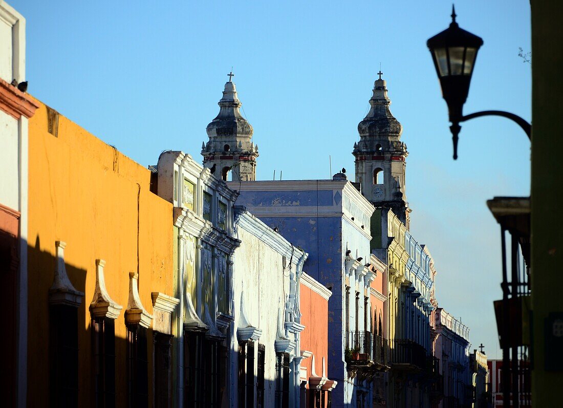 at Parque Principal with Catedral, Campeche, Yucatan, Mexico