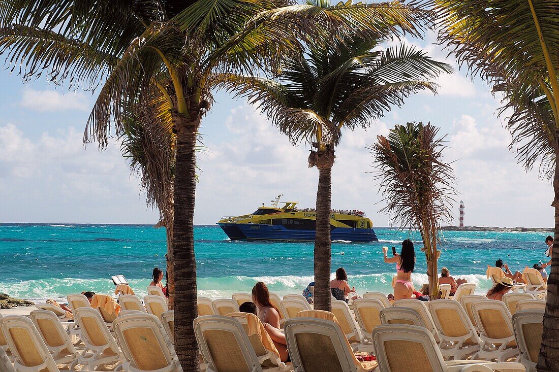 Beach at Punta Cancun, Cancun, Yucatan, Mexico